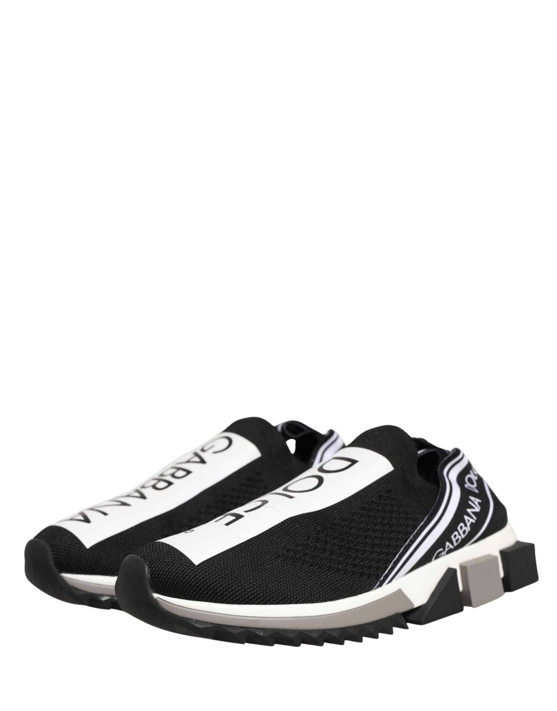 Dolce & Gabbana Black Sorrento Slip On Low Top Sneakers Shoes