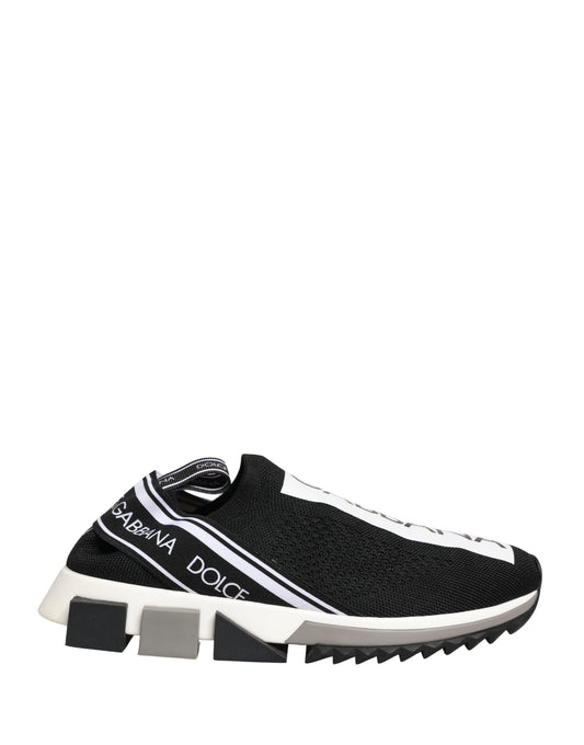 Dolce & Gabbana Black Sorrento Slip On Low Top Sneakers Shoes