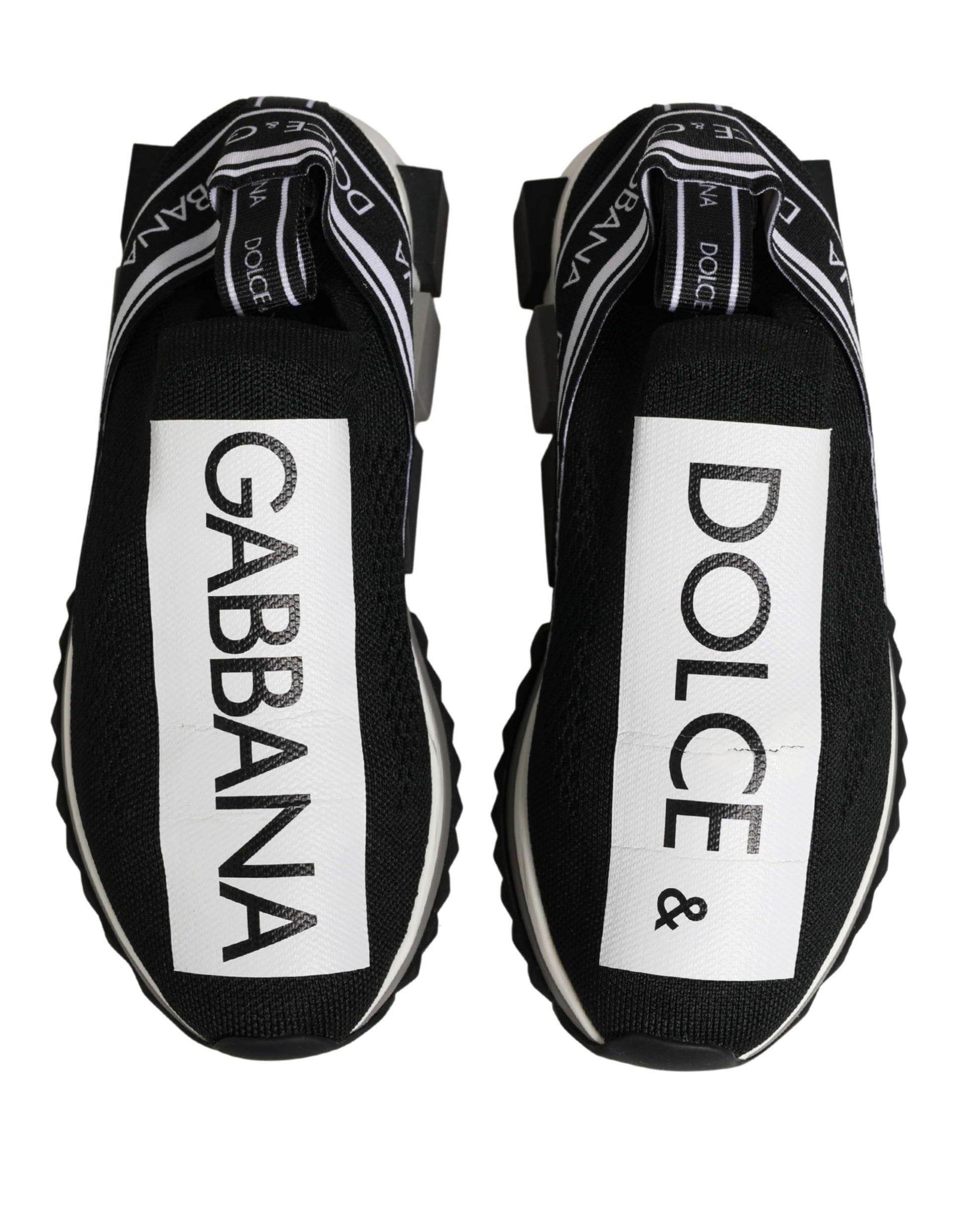 Dolce & Gabbana Black Sorrento Slip On Low Top Sneakers Shoes