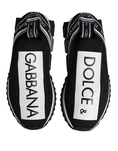 Dolce & Gabbana Black Sorrento Slip On Low Top Sneakers Shoes