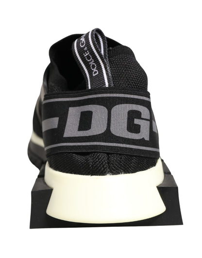 Dolce & Gabbana Black Mesh Sorrento Trekking Sneakers Shoes