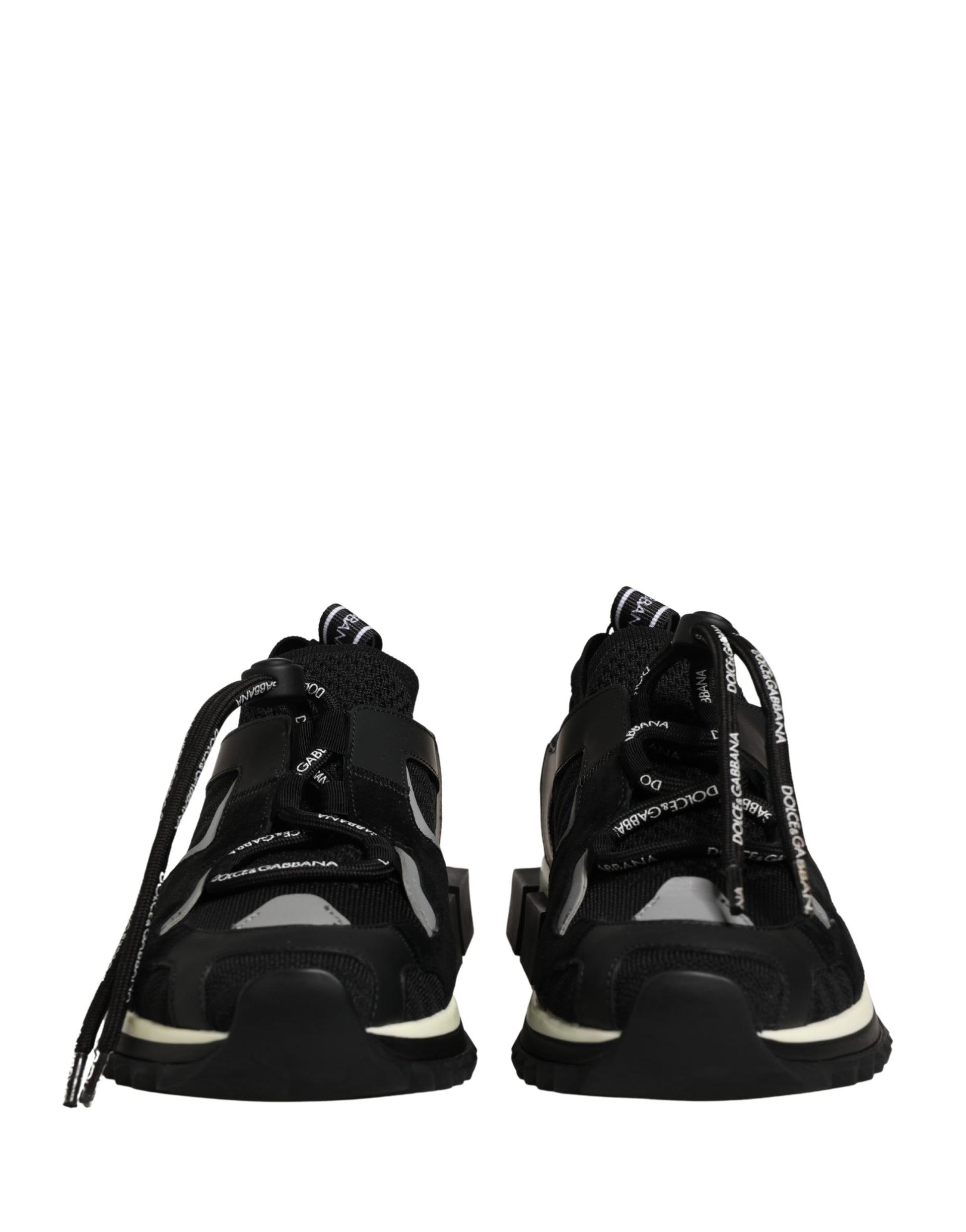 Dolce & Gabbana Black Mesh Sorrento Trekking Sneakers Shoes