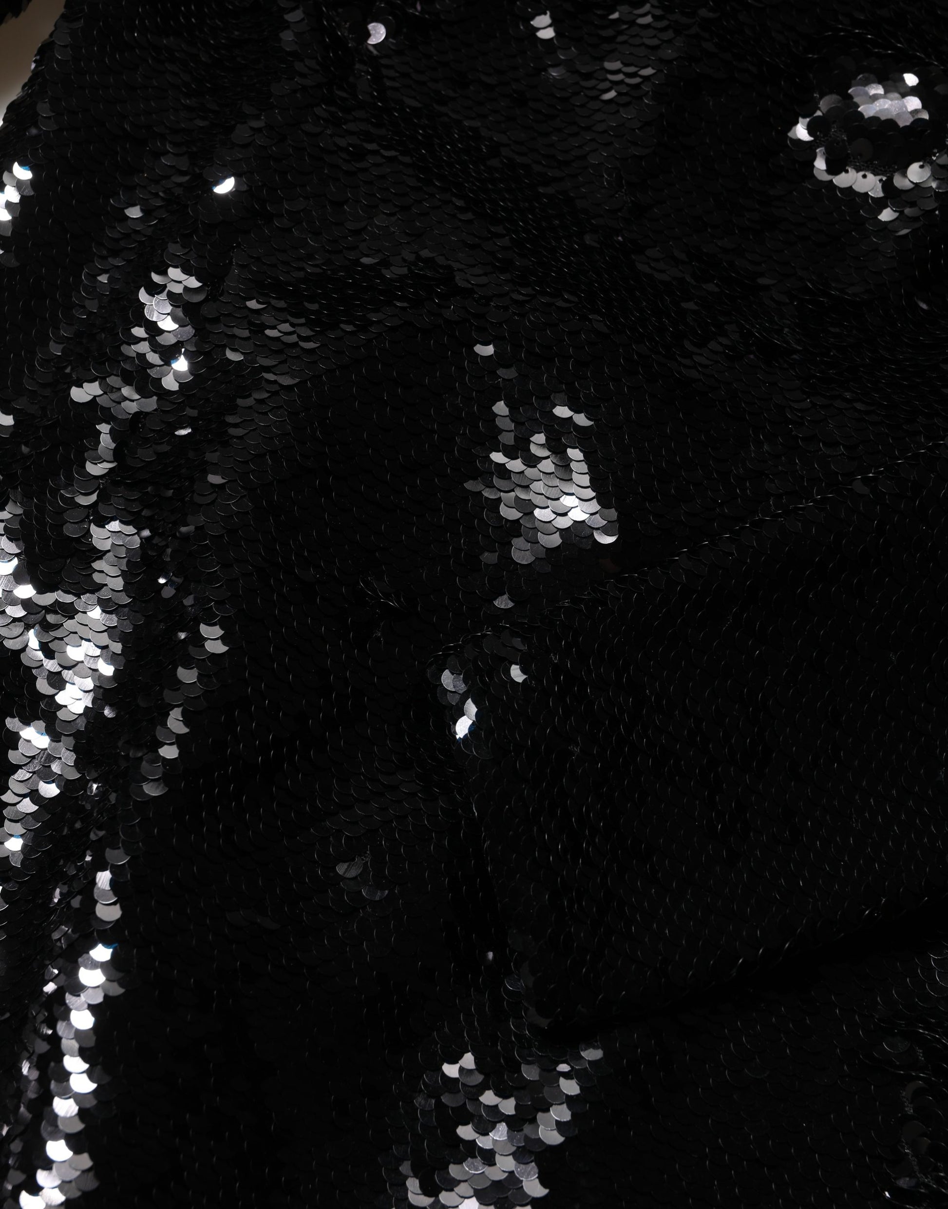 Dolce & Gabbana Black Bodycon Mermaid Sequinned Gown Dress