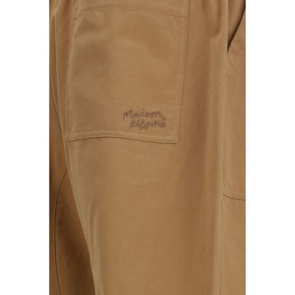 Maison Kitsuné Beige Cotton Casual Pants