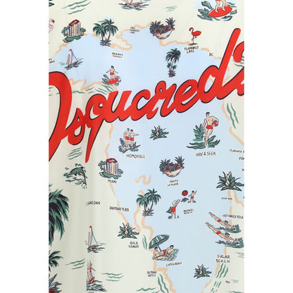 Dsquared² Multicolor Silk Pattern Shirt