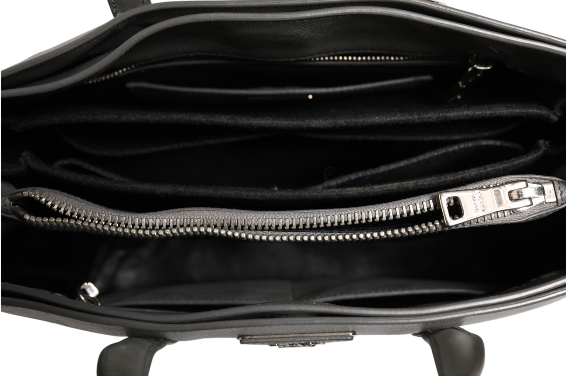 Prada Gray Saffiano Leather Tote