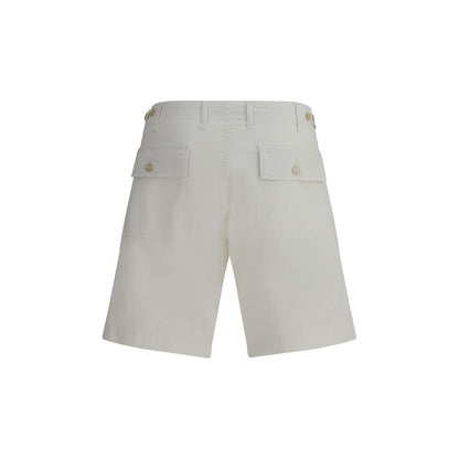 Cruna Beige Cotton Bermuda Shorts