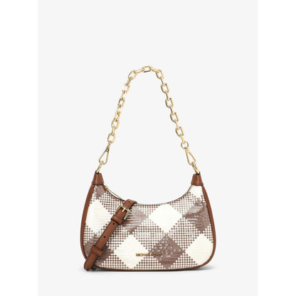Michael Kors Brown Canvas Shoulder Bag