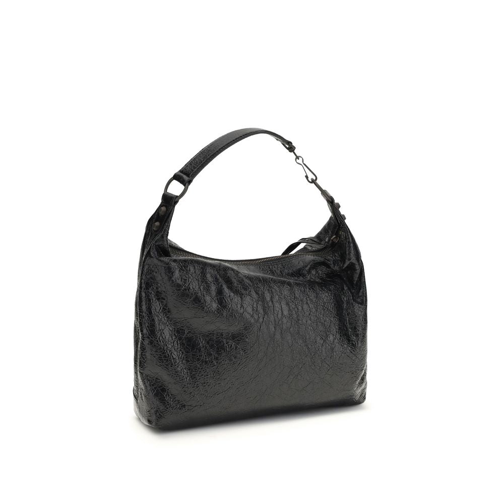 Balenciaga Black Lamb Ovis Aries Aries Shoulder Bag