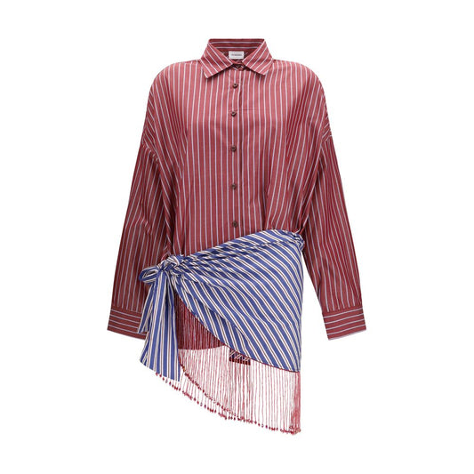 The Andamane Bordeaux Cotton Casual Dress