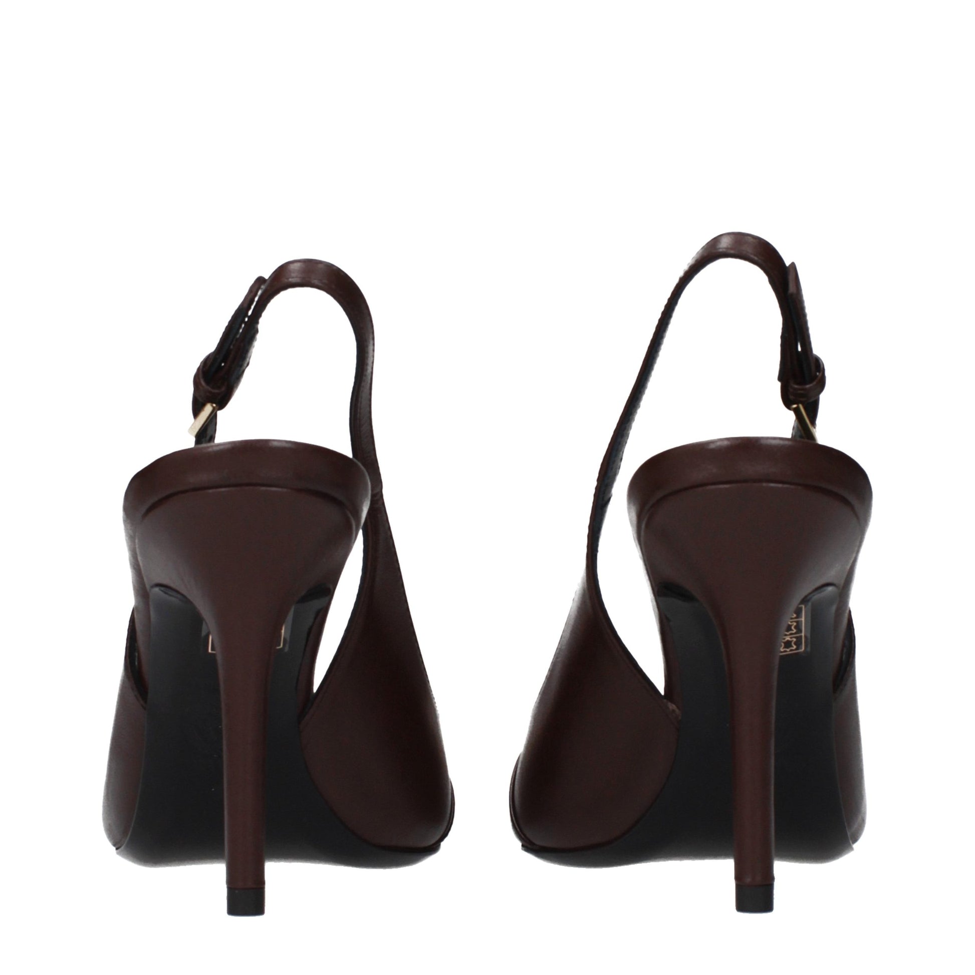 Versace Brown Leather High Heel Pumps
