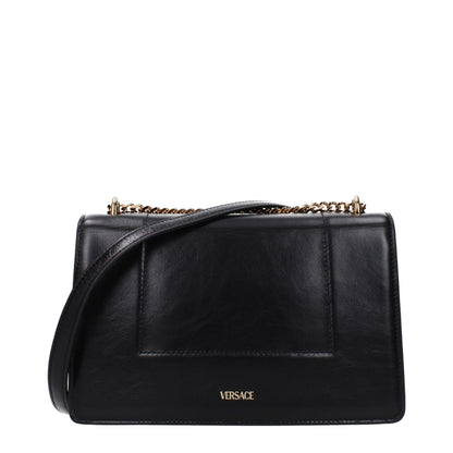 Versace Black Leather Crossbody Bag