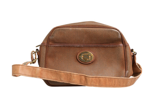 Burberry Brown and Gold Crossbody Bag