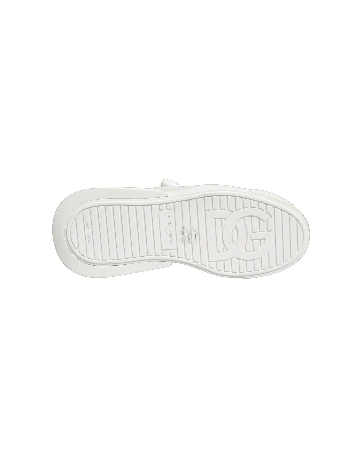 Dolce & Gabbana White Calfskin Leather Low Top Sneakers Shoes