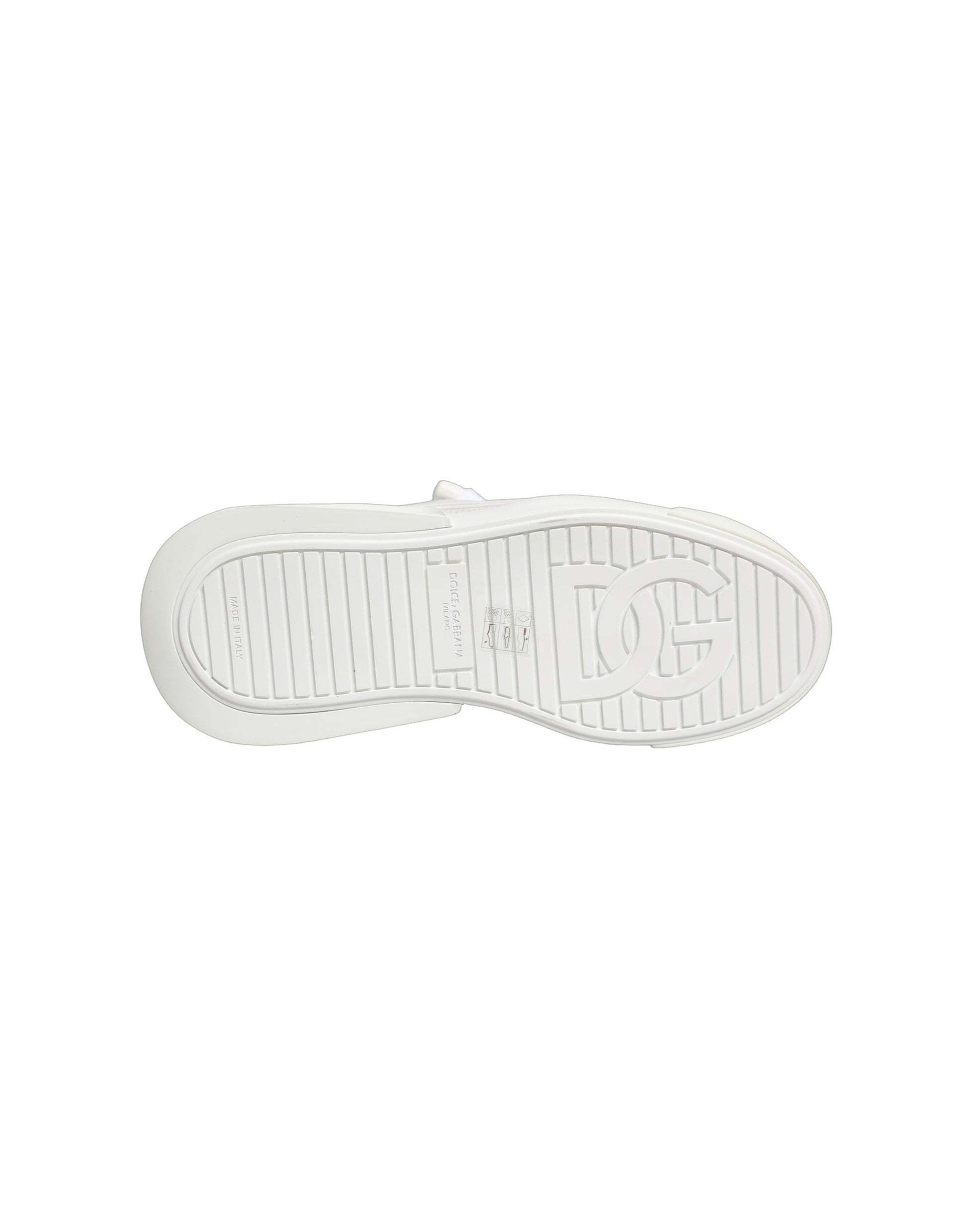 Dolce & Gabbana White Calfskin Leather Low Top Sneakers Shoes