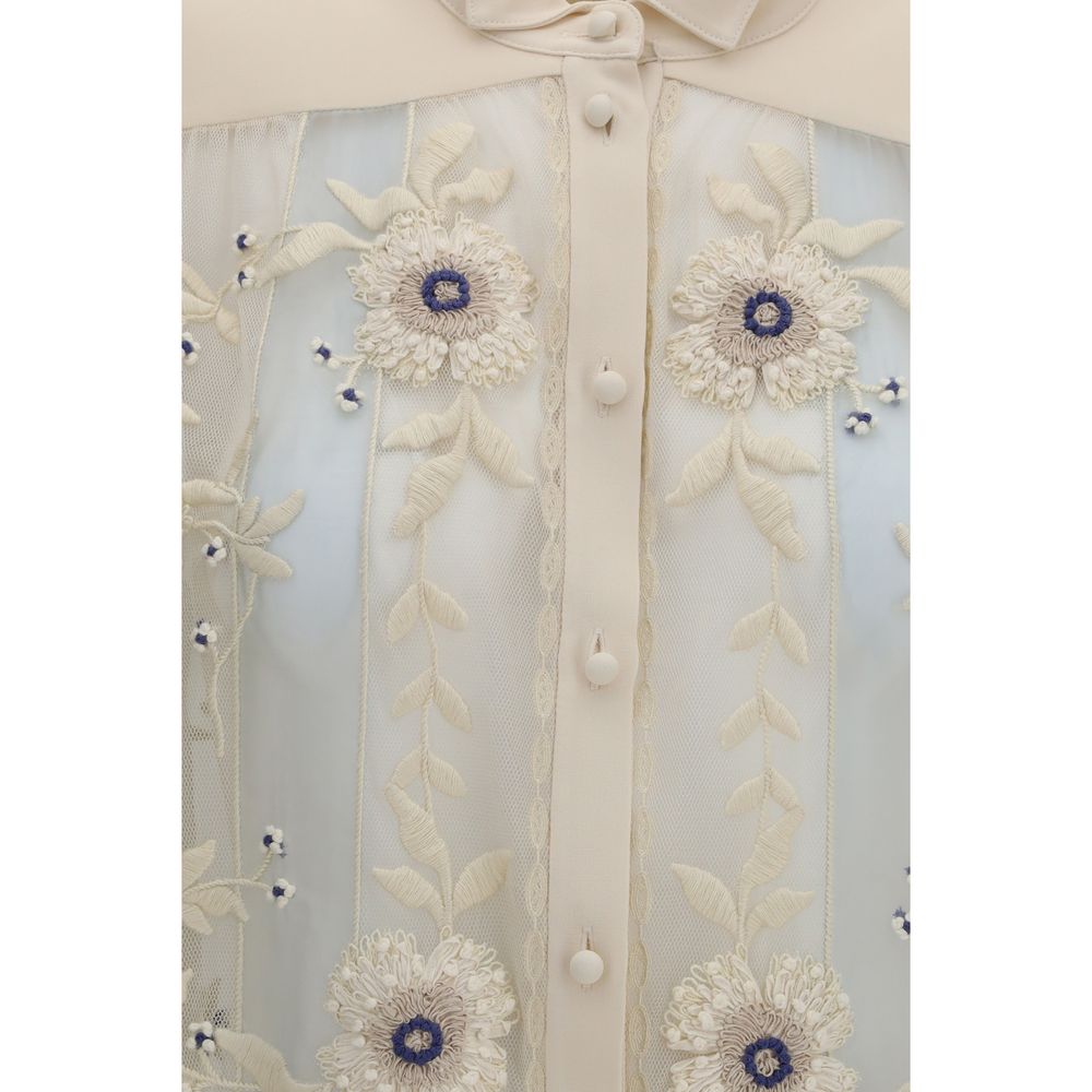 Valentino Beige Silk Shirt