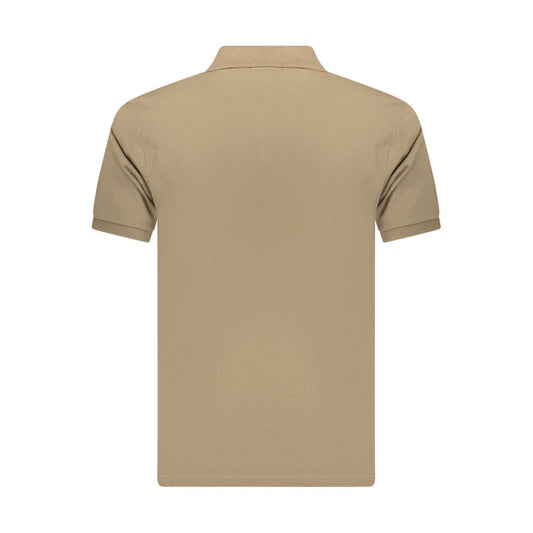 Coveri Moving Brown Cotton Men's Polo Shirt
