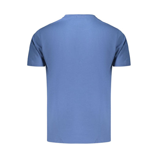 Coveri Moving Blue Cotton Men's T-Shirt