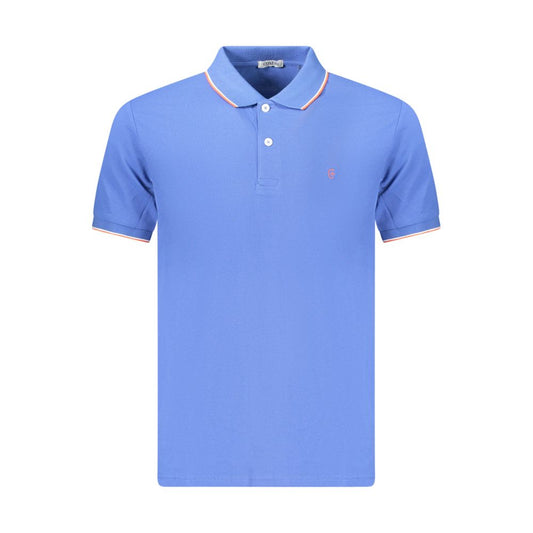 Coveri Moving Blue Cotton Men's Polo Shirt