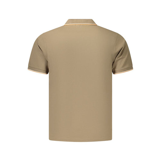 Coveri Moving Brown Cotton Men's Polo Shirt