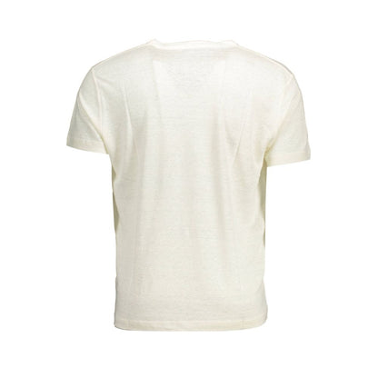 Gant White Linen Men T-Shirt