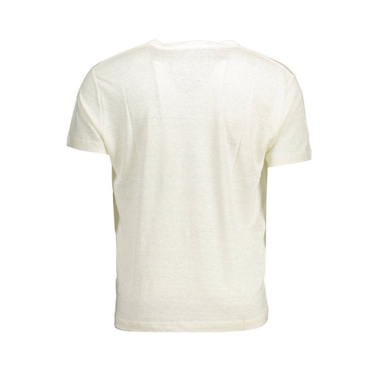 Gant White Linen Men T-Shirt