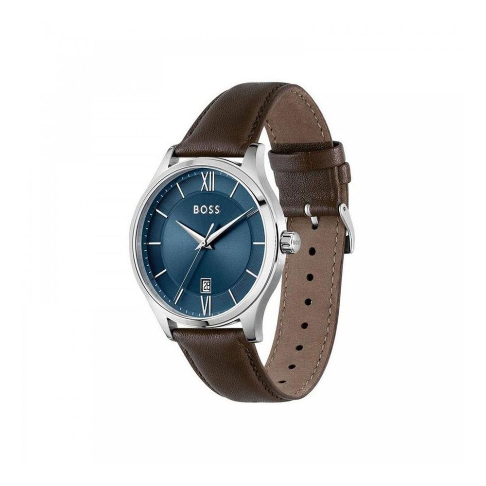 Hugo Boss Brown Leather Dress Watch