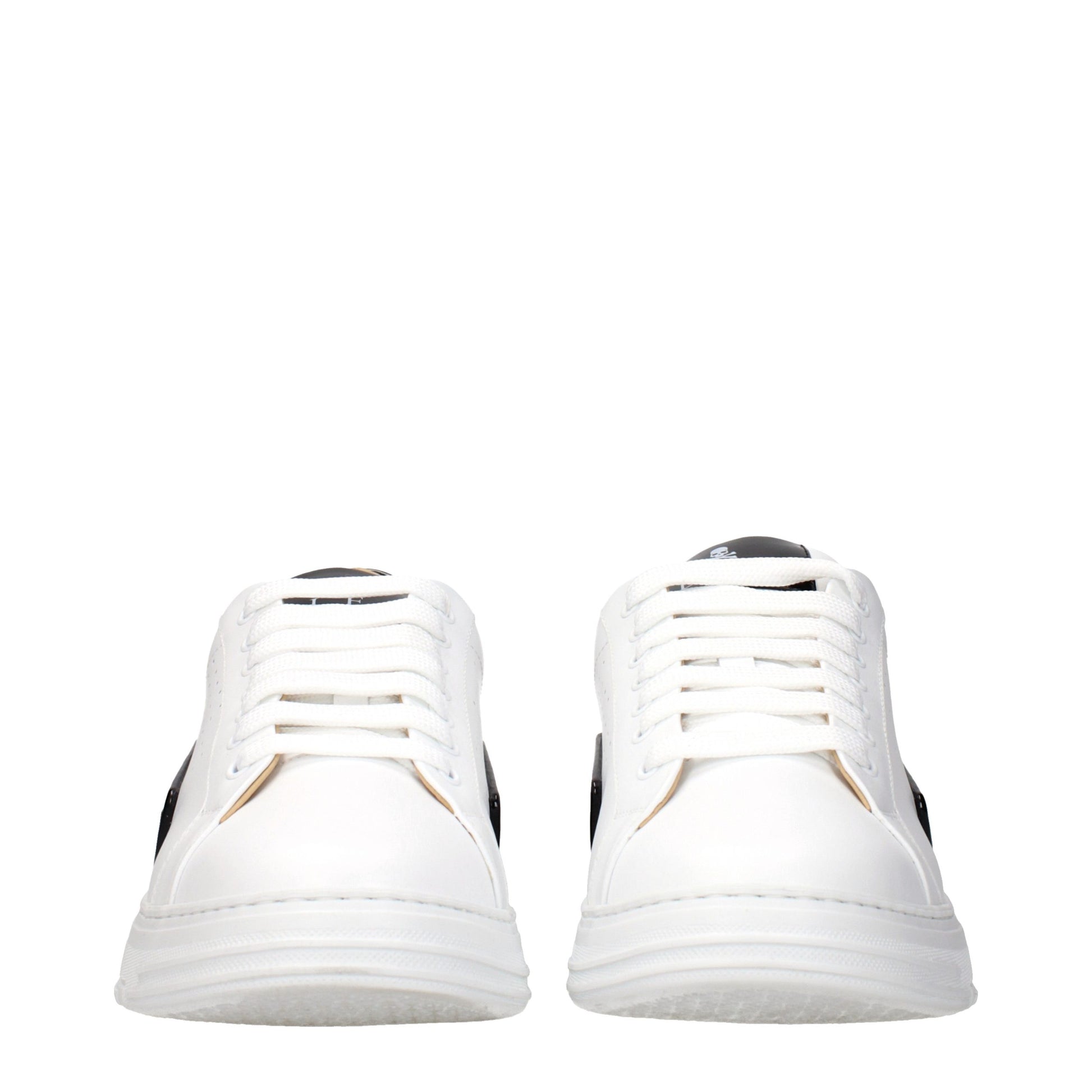 Philipp Plein White Leather Low Top Sneakers