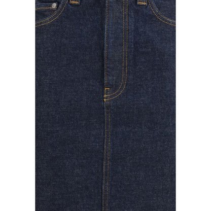 Khaite Blue Denim Skirt
