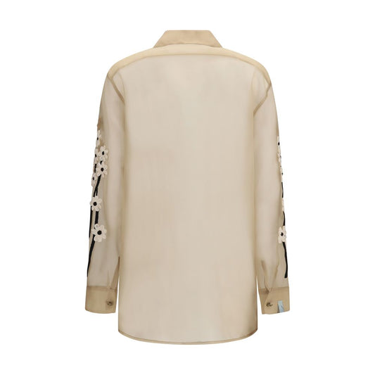 Khaite Beige Silk Pattern Shirt