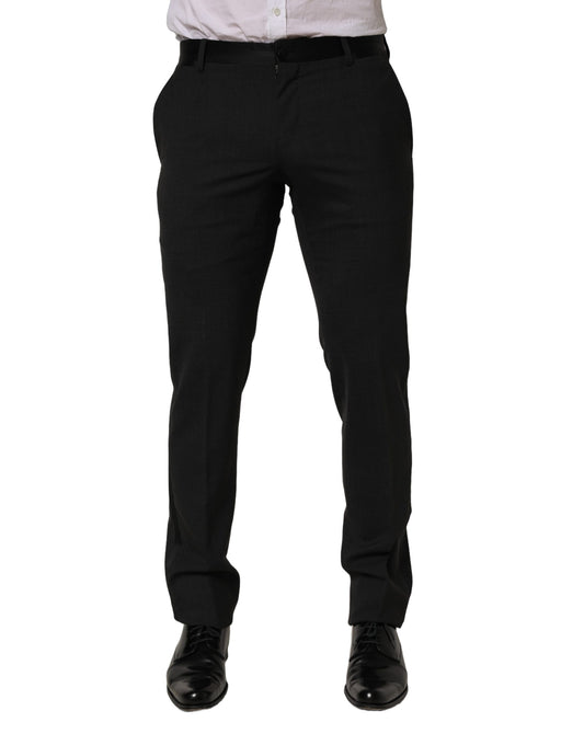 Dolce & Gabbana Black Cotton Dress Formal Men Trouser Pants