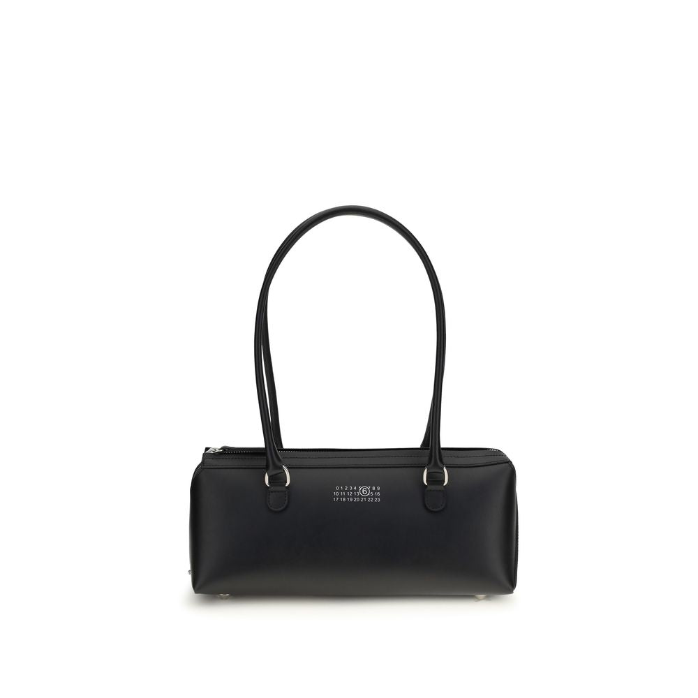 MM6 Black Calf Leather Bos Taurus Shoulder Bag
