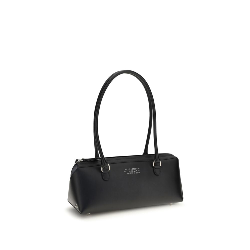 MM6 Black Calf Leather Bos Taurus Shoulder Bag