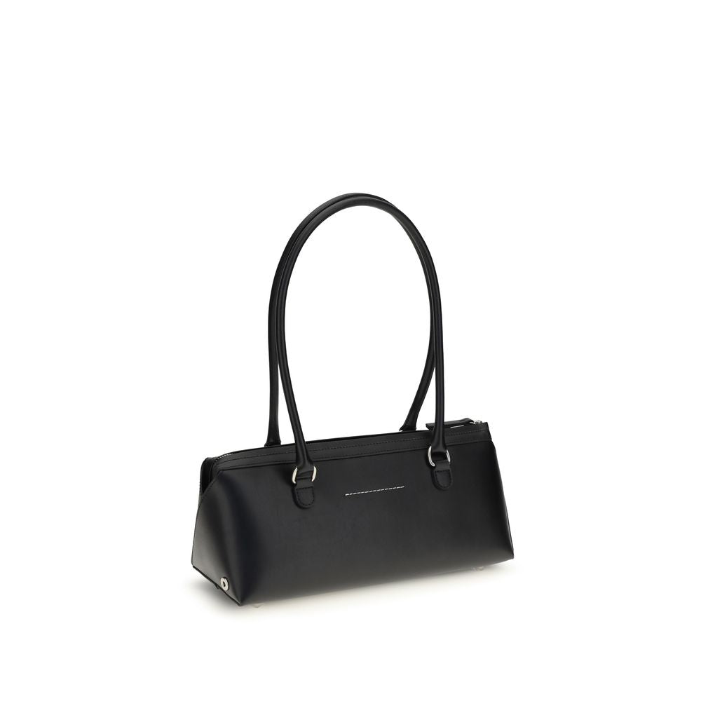 MM6 Black Calf Leather Bos Taurus Shoulder Bag