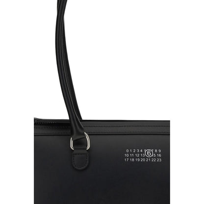 MM6 Black Calf Leather Bos Taurus Shoulder Bag