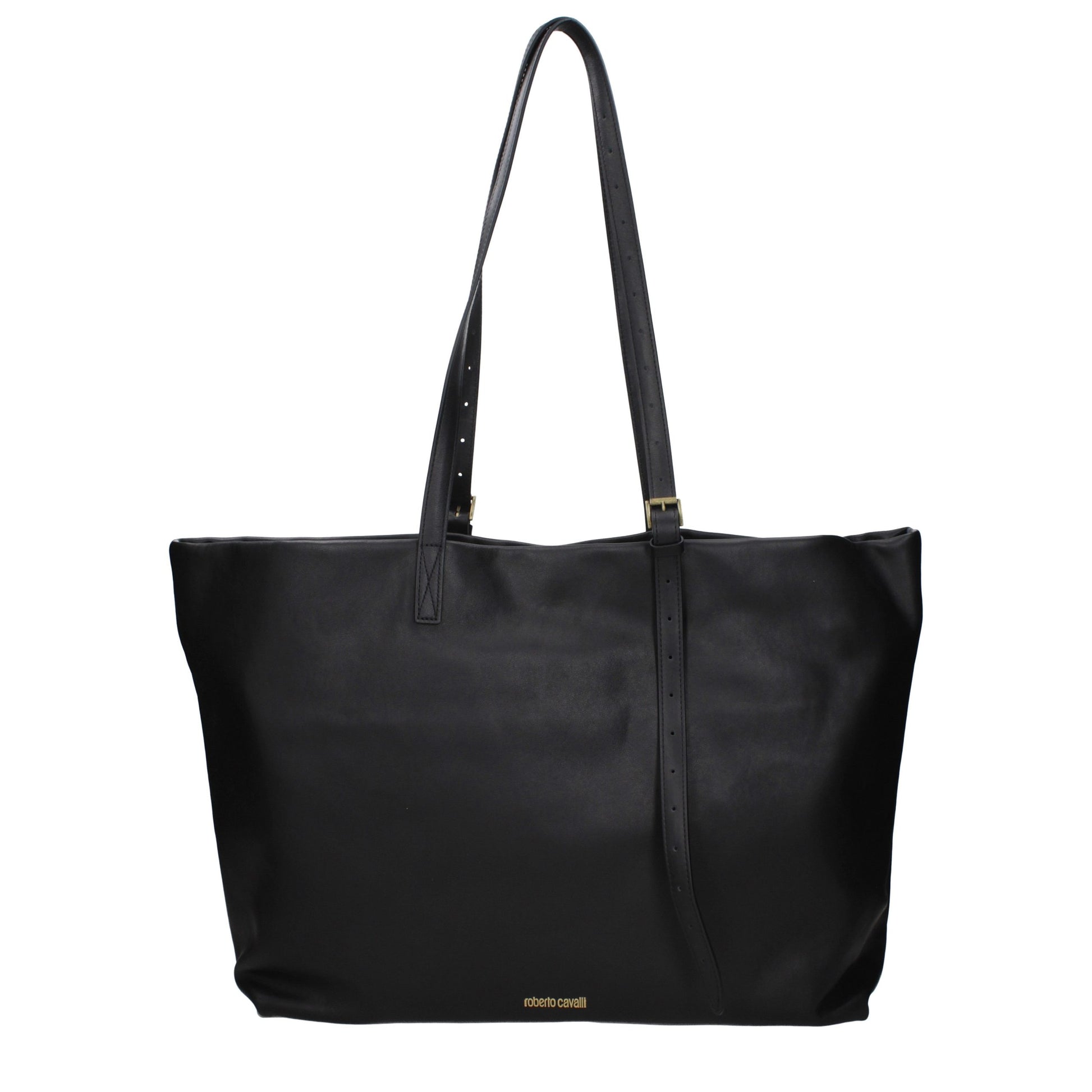 Roberto Cavalli Black Leather Shoulder Bag