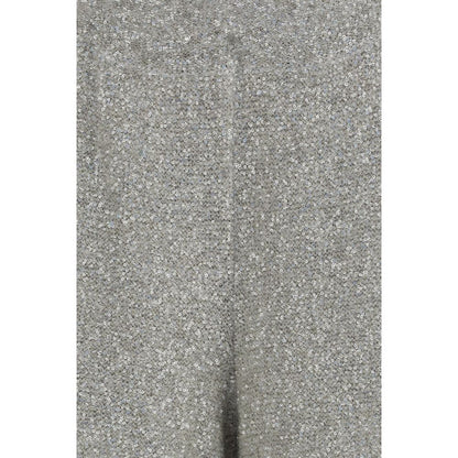 Brunello Cucinelli Silver Polyamide Casual Pants
