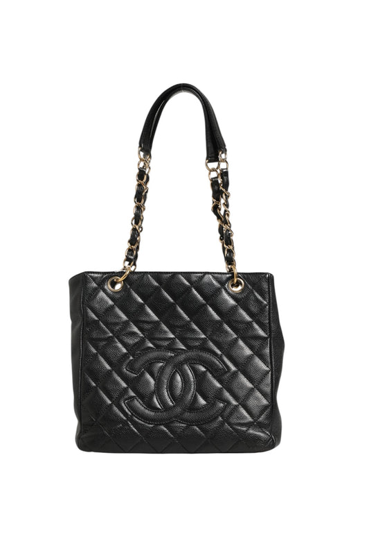Chanel Caviar Petit Shopping Tote (PST) Black