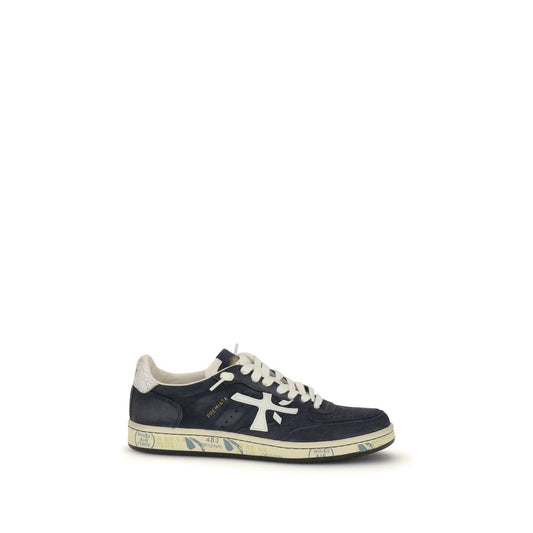 Premiata Blue Calf Leather Bos Taurus Low Top Sneakers