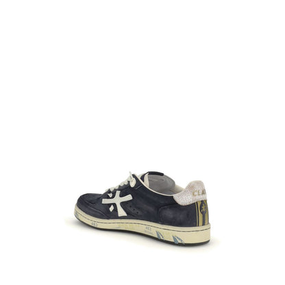 Premiata Blue Calf Leather Bos Taurus Low Top Sneakers