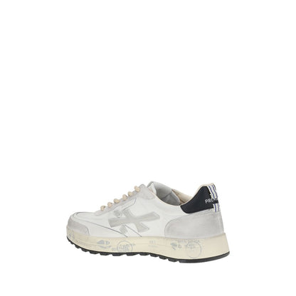 Premiata White Calf Leather Bos Taurus Low Top Sneakers
