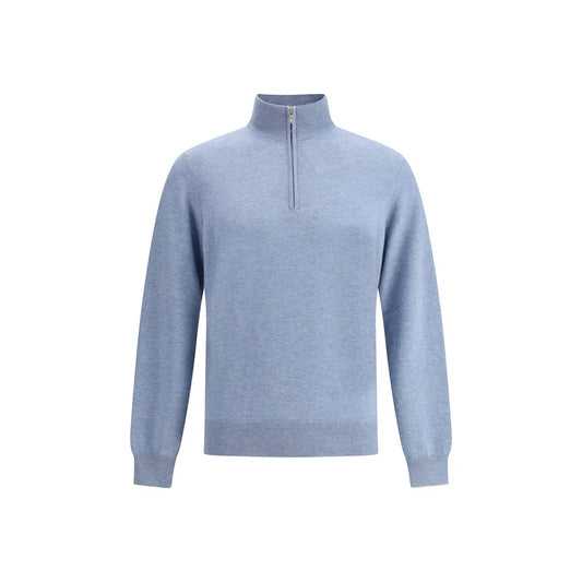 Brunello Cucinelli Blue Cashmere Sweater