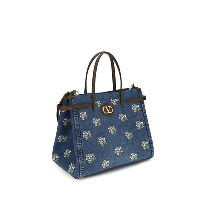 Valentino Garavani Blue Cotton Shoulder Bag