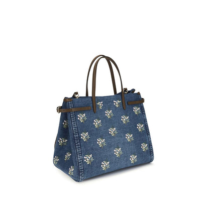 Valentino Garavani Blue Cotton Shoulder Bag