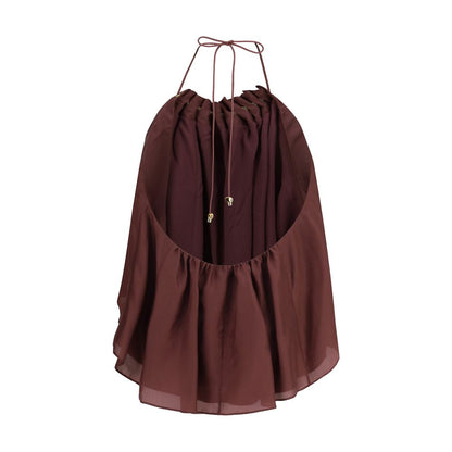 Zimmermann Bordeaux Silk Blouse