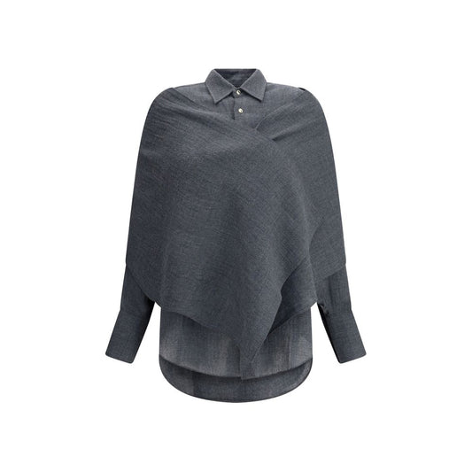 Darkpark Gray Wool Dress Shirt