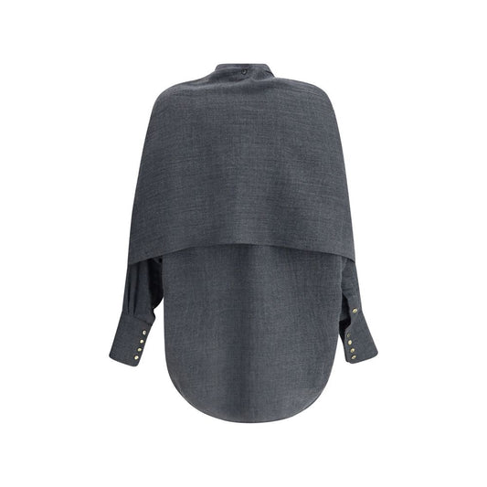 Darkpark Gray Wool Dress Shirt