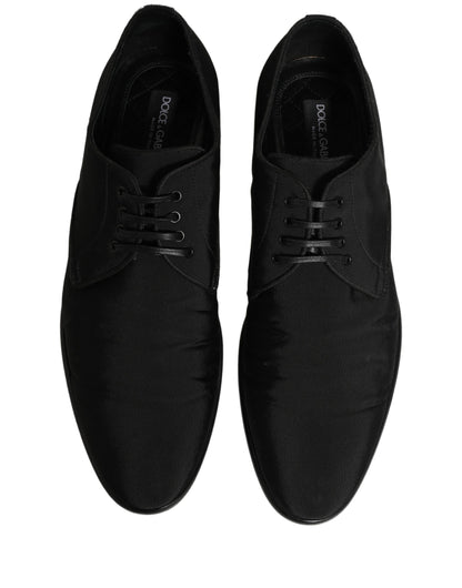 Dolce & Gabbana Black Suede Lace Up Derby Dress Formal Shoes