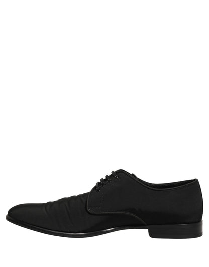 Dolce & Gabbana Black Suede Lace Up Derby Dress Formal Shoes