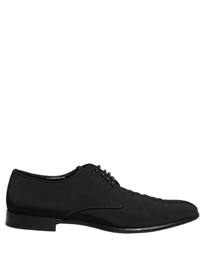 Dolce & Gabbana Black Suede Lace Up Derby Dress Formal Shoes